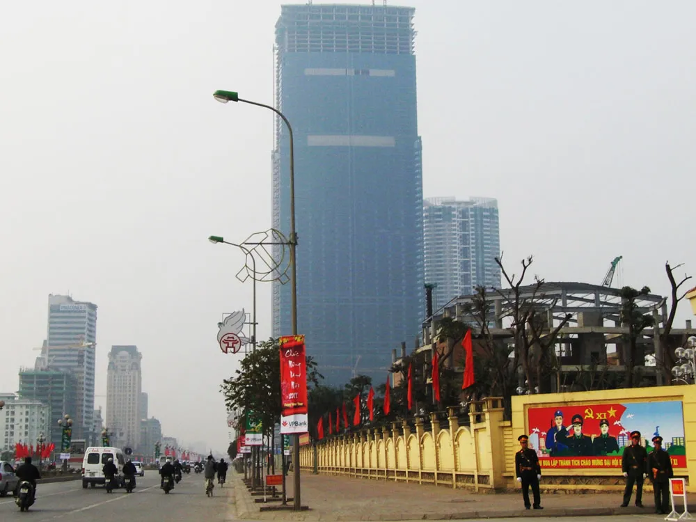 La tour Keangnam Hanoi Landmark, dans le quartier d'affaires de l'ouest de Hanoï