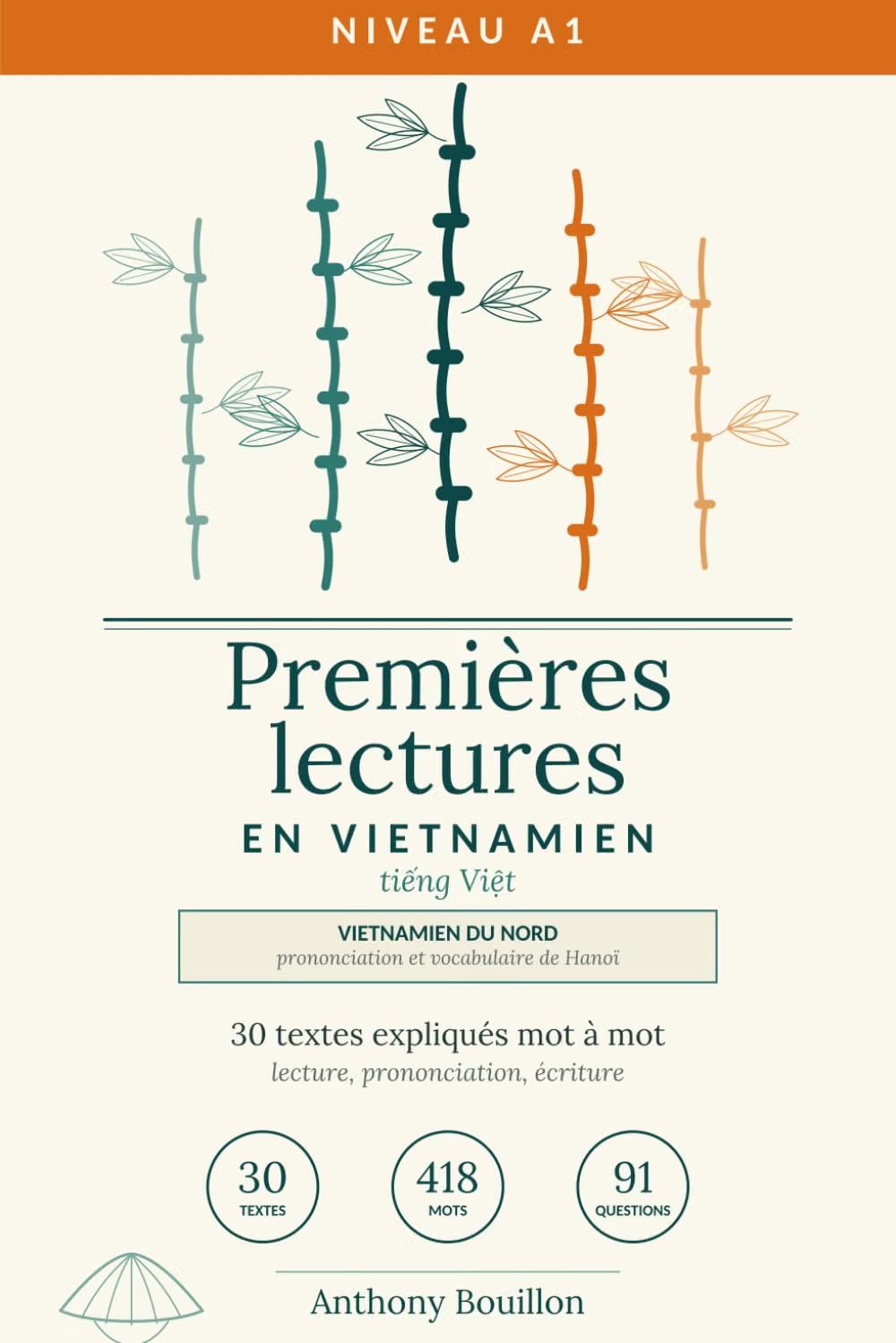 Couverture du livre Premières lectures en vietnamien, 30 textes expliqués mot à mot, par Anthony Bouillon